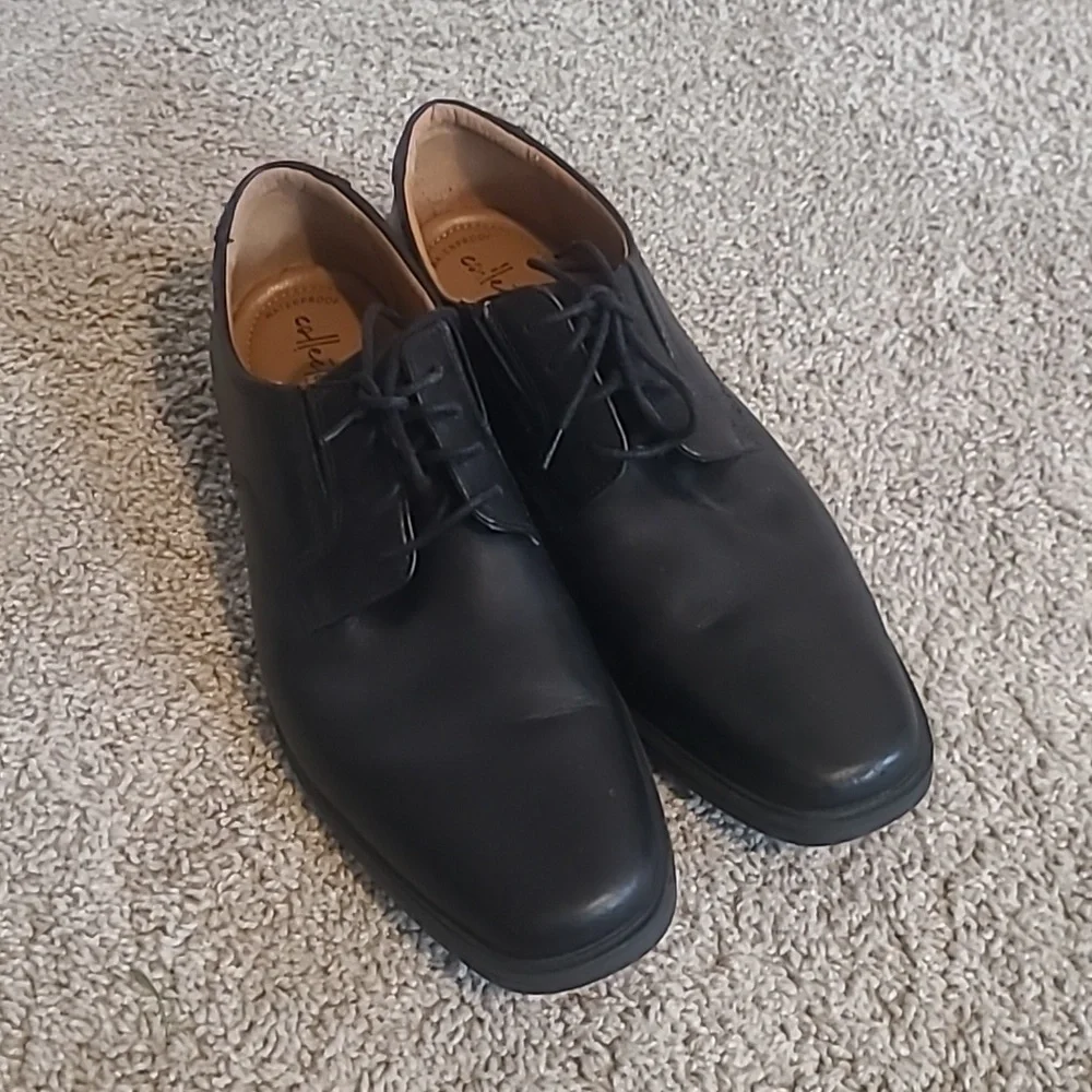 EUC Collection by Clark's Tilden Black Leather Oxford Dress Shoes Men's 11M